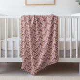 Blush Floral Velveteen Microfiber Blanket - Cozy Home Decor, Luxury Throw Blanket, Gift for Her, 3D Bedroom Accent, Wedding Gift The Aurora Touch