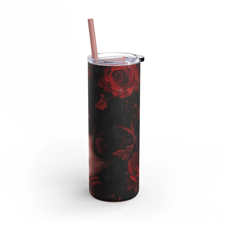 Gothic Chic Skinny Tumbler, 20oz - Stylish Matte Travel Mug for Coffee Lovers, Dark Fantasy Aesthetic, Perfect Gift for Birthdays &