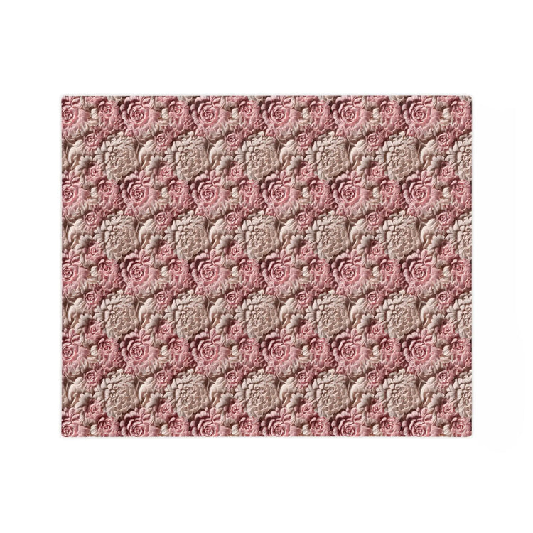 Floral Embossed Velveteen Microfiber Blanket, Cozy Throw, Soft Bed Cover, Home Decor, Gift for Her, Wedding, Birthday