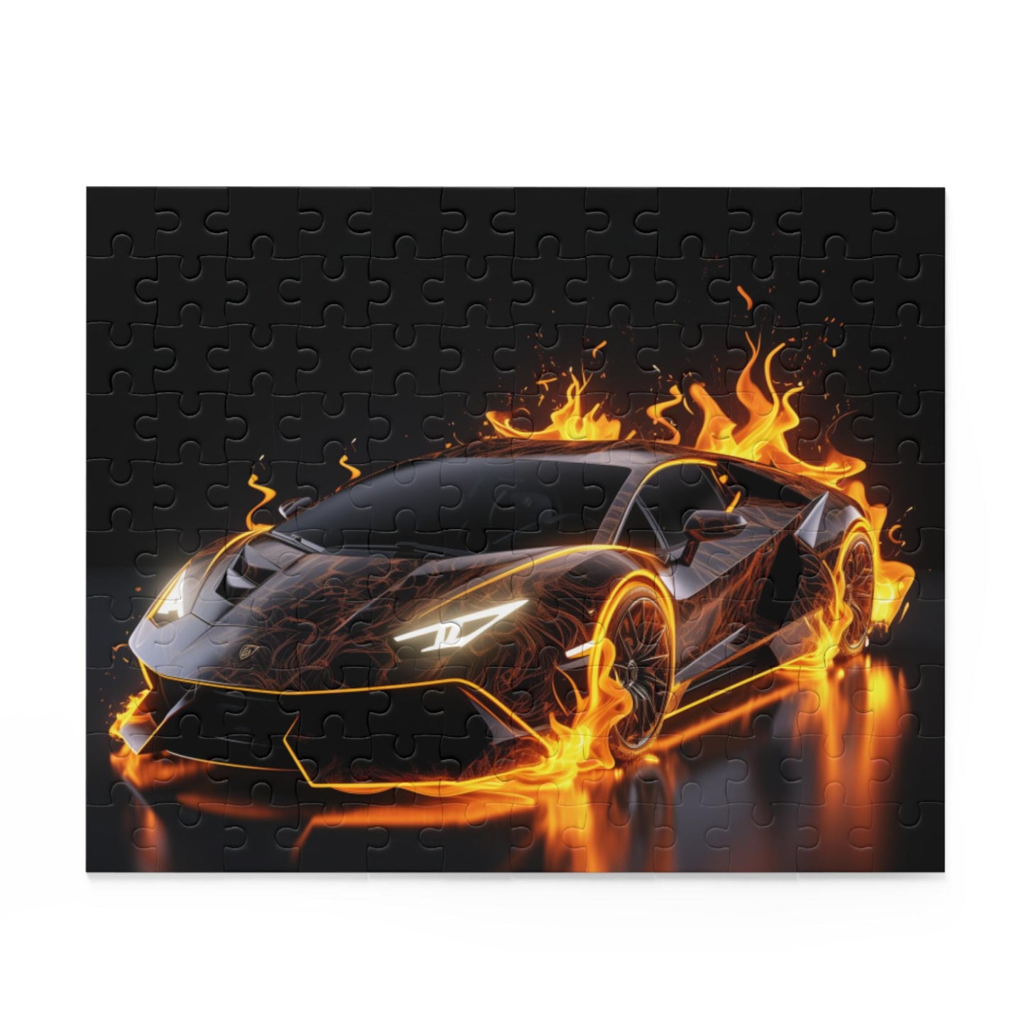 Flame-Infused Sports Car Puzzle | Perfect Gift for Car Lovers, 120-Piece, 252-Piece, 500-Piece, Family Fun, Racing Enthusiasts