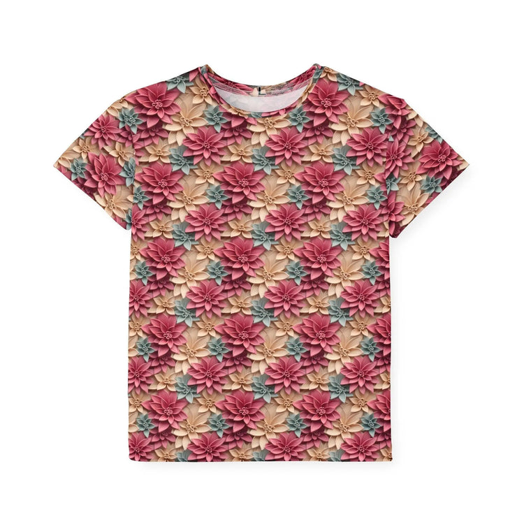 Kids Floral Sports Jersey, Cute Activewear for Boys & Girls, Ideal for Birthdays, Sports Events, Summer Fun, Playful Vibes The Aurora Touch