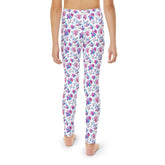 Floral Youth Full-Length Leggings, Stylish Girls Leggings, Comfortable Activewear, Trendy Spring Outfit, Gift for Young Girls The Aurora Touch