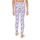 Floral Youth Full-Length Leggings, Stylish Girls Leggings, Comfortable Activewear, Trendy Spring Outfit, Gift for Young Girls