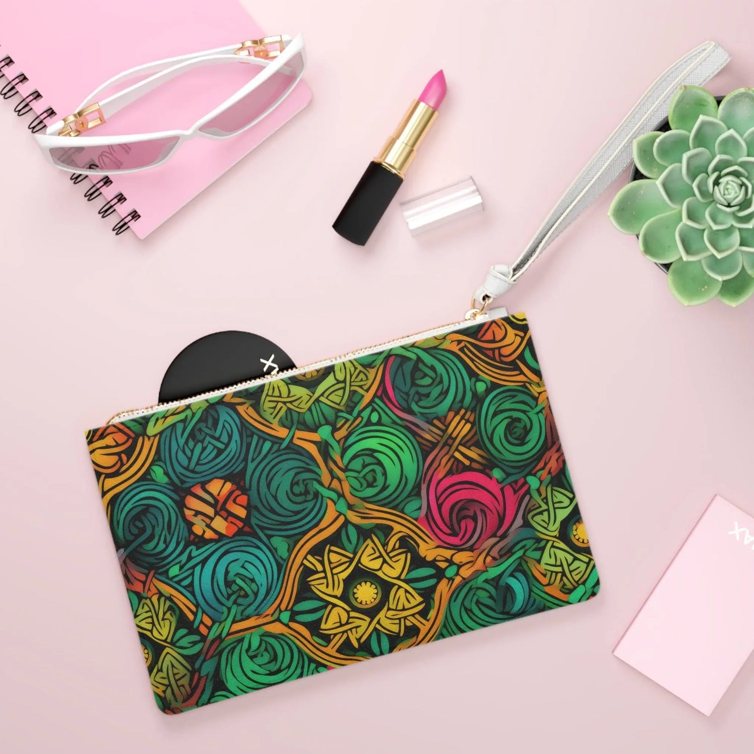 Colorful Boho Clutch Bag for Festivals, Date Night, Stylish Accessory, Gifts for Her, Summer Outings, Handmade Pouch The Aurora Touch