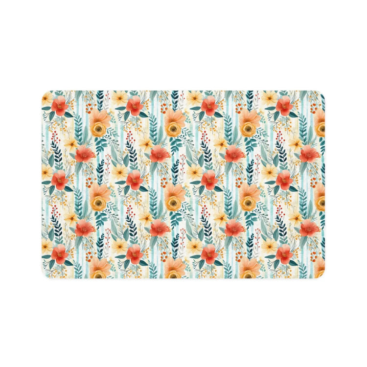Floral Pet Food Mat - Vibrant Dog Bowl Mat, Cat Feeding Station, Decor for Pet Lovers, Kitchen Accessories, Gift for Pet Parents