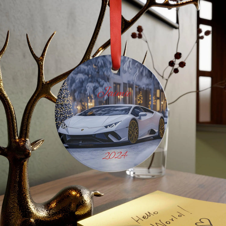 Personalized Car Lover Acrylic Ornament with Ribbon, Holiday Decor, Custom Name Gift, Unique Car Decoration, Christmas Keepsake, 2024 Decor The Aurora Touch