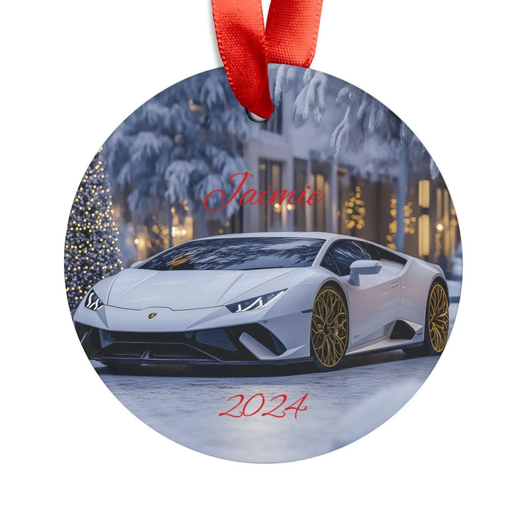 Personalized Car Lover Acrylic Ornament with Ribbon, Holiday Decor, Custom Name Gift, Unique Car Decoration, Christmas Keepsake, 2024 Decor The Aurora Touch