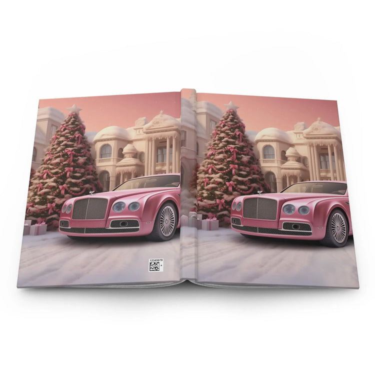 Fancy Xmas Hardcover Journal Matte - Student Notebook, Daily Dairy, Appointment Book, Pink Bentley, Xmas Gift The Aurora Touch