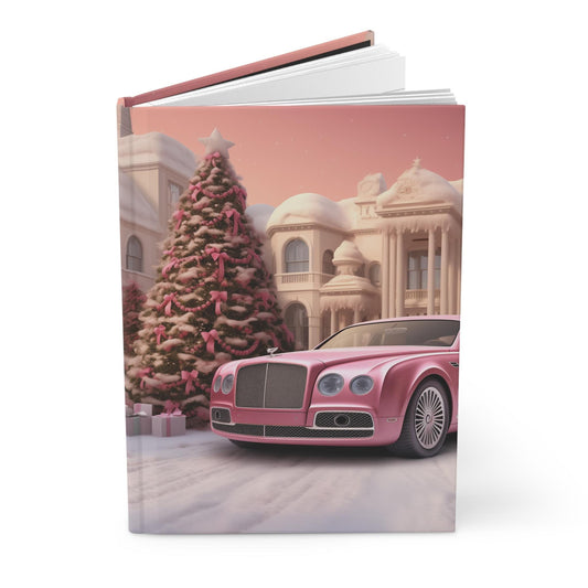 Fancy Xmas Hardcover Journal Matte - Student Notebook, Daily Dairy, Appointment Book, Pink Bentley, Xmas Gift