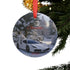 Personalized Acrylic Ornament with Ribbon, Custom Car Decoration, Holiday Keepsake, Unique Gift for Car Lovers, 2024 Memories, White Ferrari The Aurora Touch