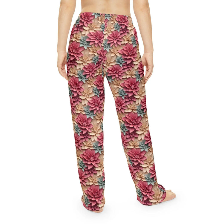 Bohemian Floral Pajama Pants, Cozy Lounge Pants, Indoor Wear, Flower Print Sleepwear, Gift for Her, Relaxation Outfit The Aurora Touch