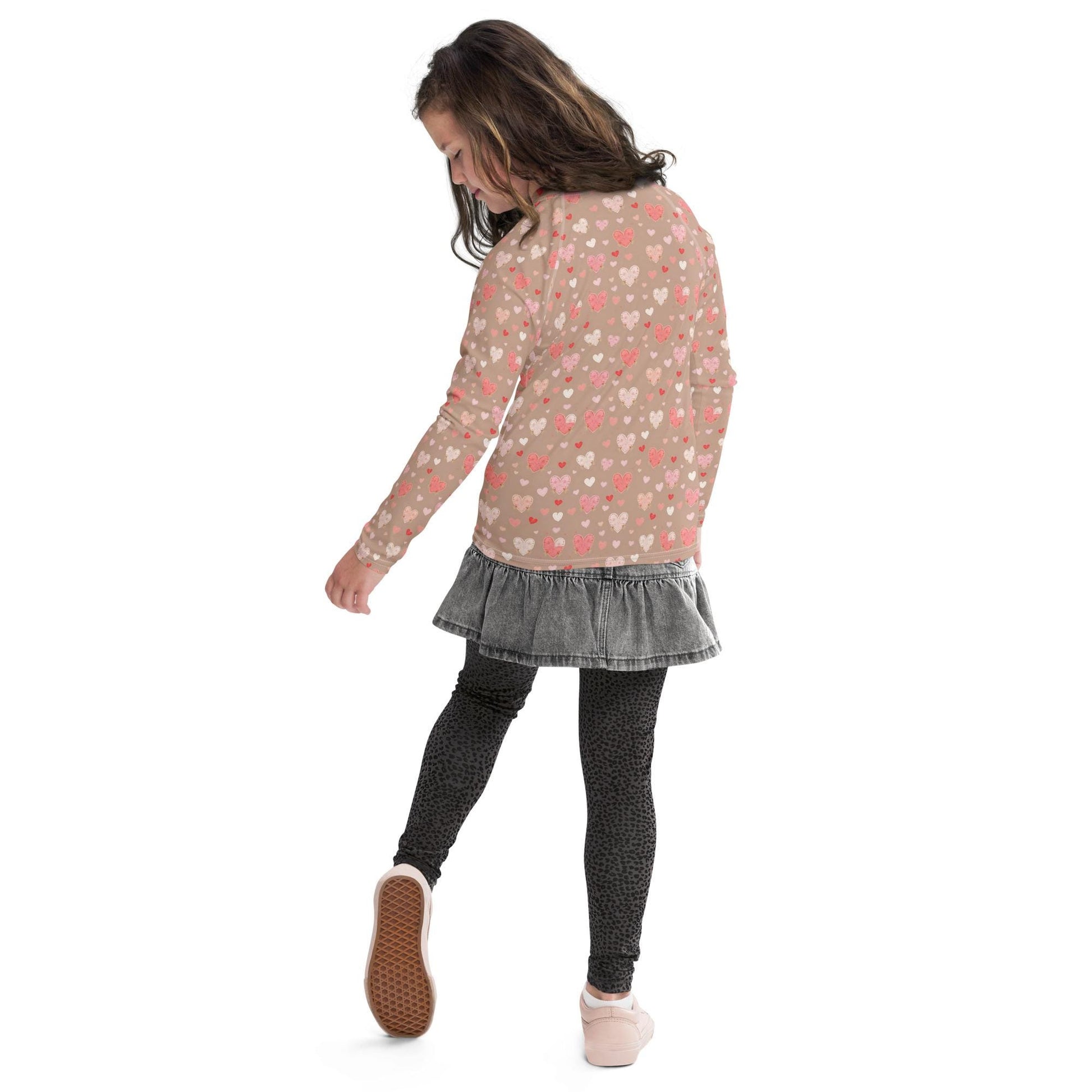 Valentine&#39;s Day Youth Rash Guard for Girls | Cute & Comfortable Swimwear for Active Girls | Perfect Gift for Her