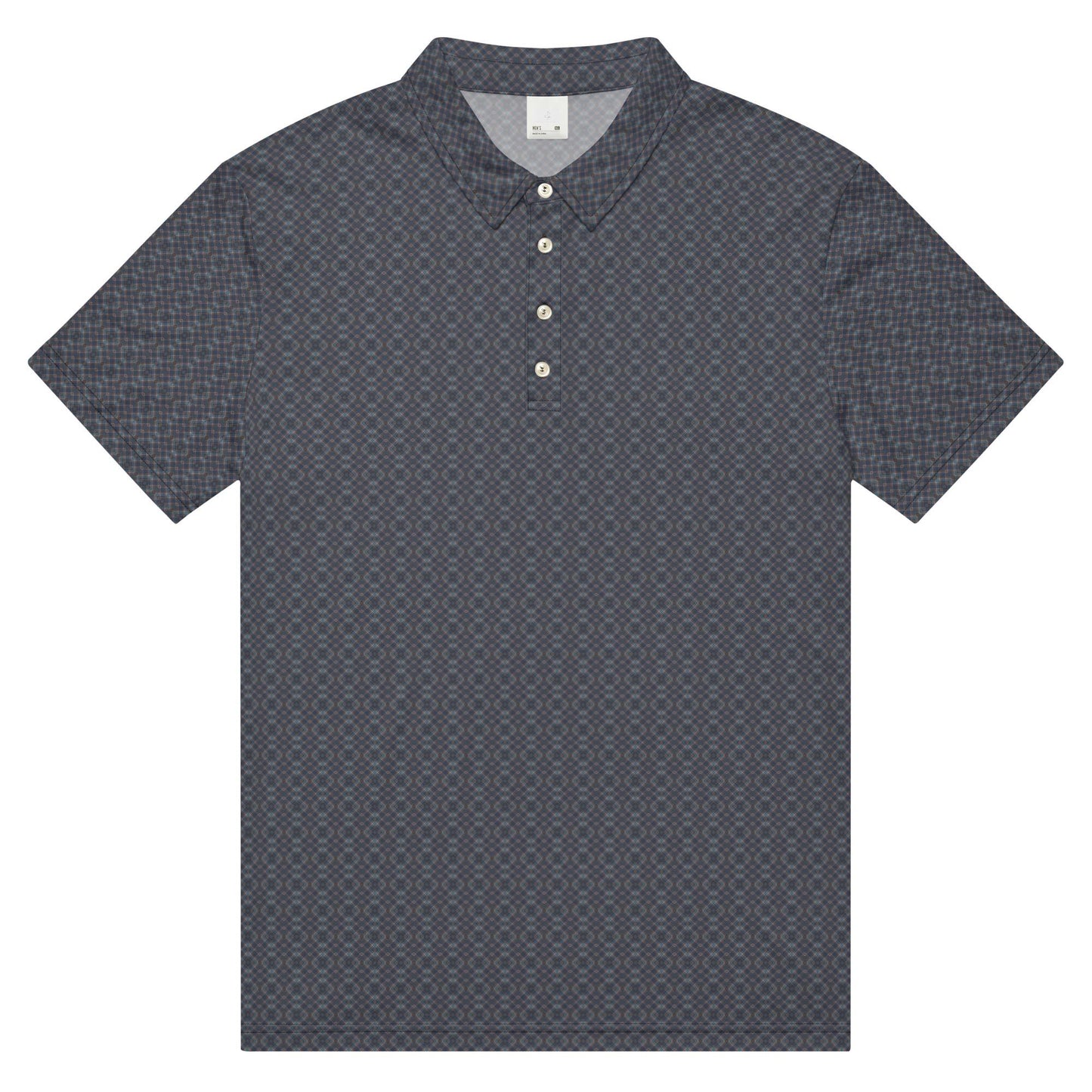Men&#39;s Geometric Pattern Slim Fit Polo - Stylish, Modern & Comfortable Casual Shirt, Great Gift For Him