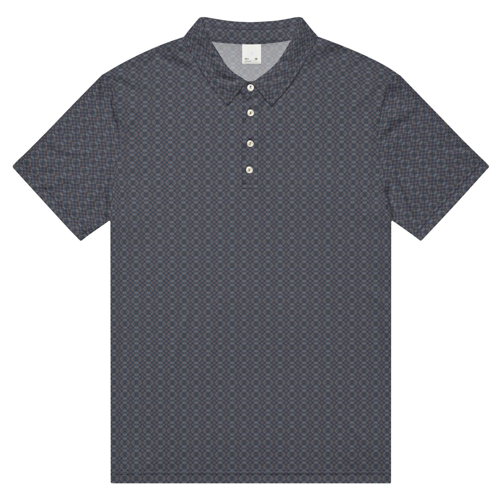 Men&#39;s Geometric Pattern Slim Fit Polo - Stylish, Modern & Comfortable Casual Shirt, Great Gift For Him