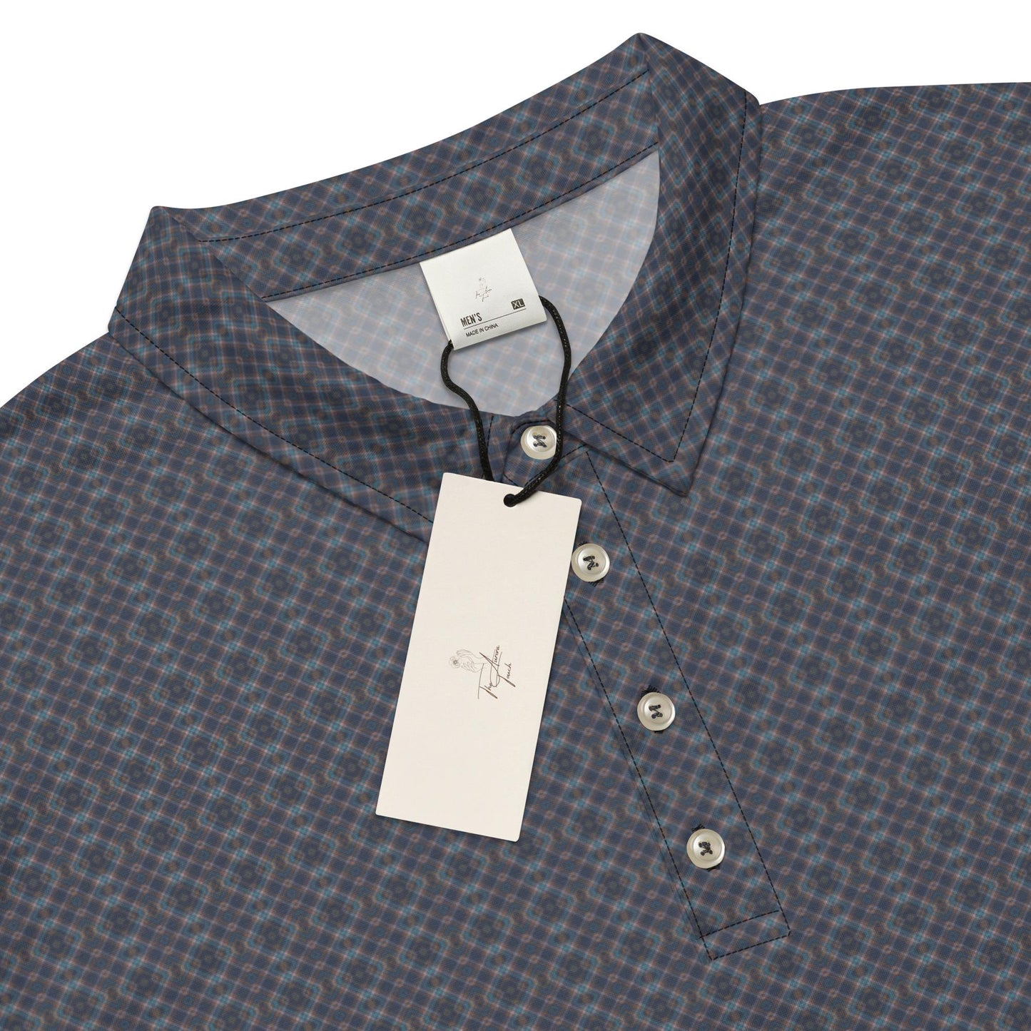 Men&#39;s Geometric Pattern Slim Fit Polo - Stylish, Modern & Comfortable Casual Shirt, Great Gift For Him