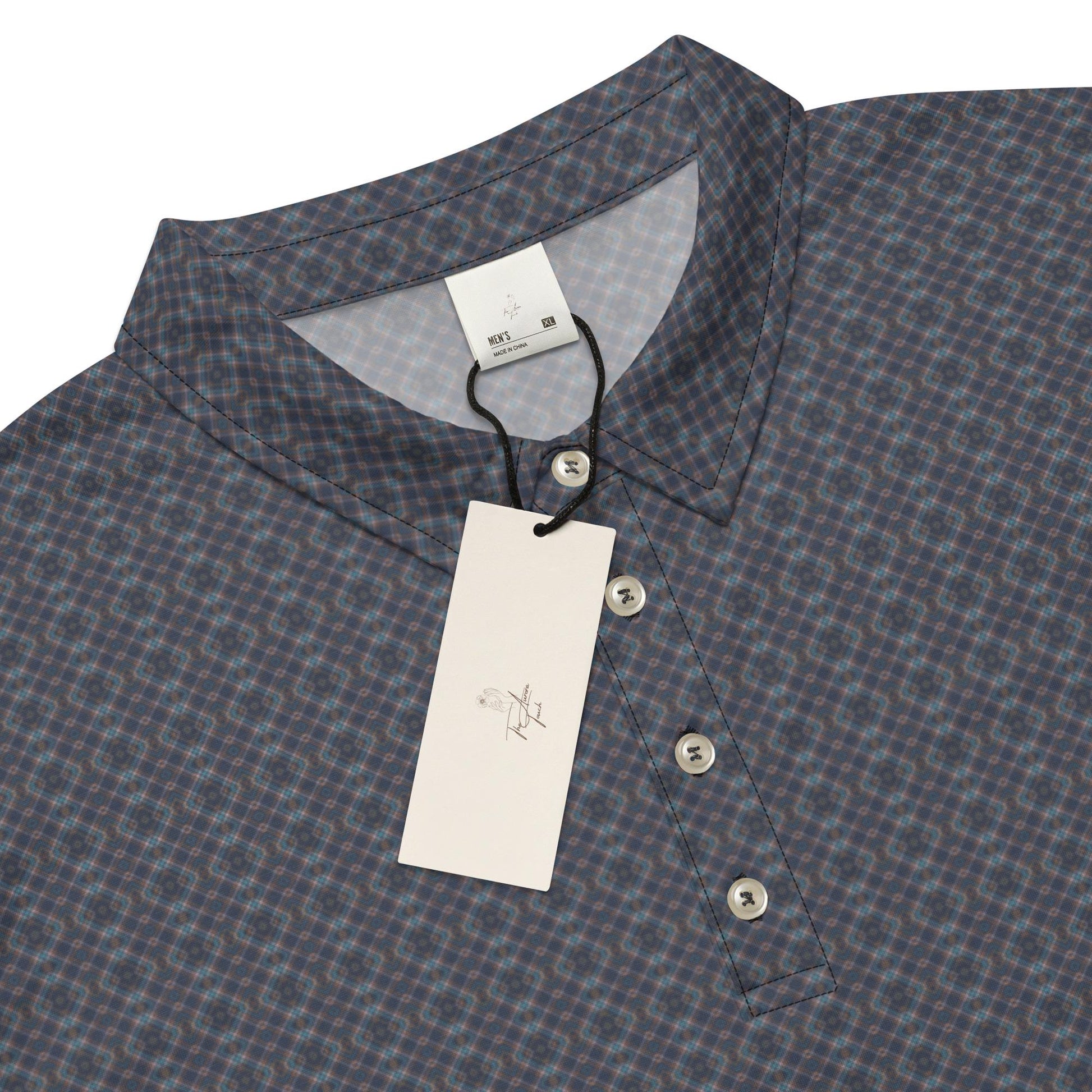 Men&#39;s Geometric Pattern Slim Fit Polo - Stylish, Modern & Comfortable Casual Shirt, Great Gift For Him