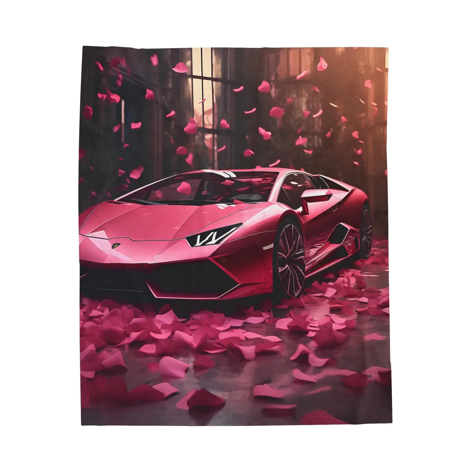 Valentines Plush Blanket - Pink Cozy Bed Cover, Stylish Couch Throw, Pink Barbie, Lamborghini, Velveteen Plush Blanket The Aurora Touch