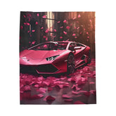 Valentines Plush Blanket - Pink Cozy Bed Cover, Stylish Couch Throw, Pink Barbie, Lamborghini, Velveteen Plush Blanket The Aurora Touch