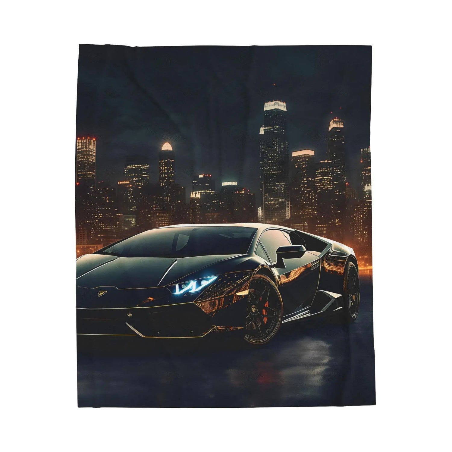 Luxury Car Themed Velveteen Plush Blanket, Cozy Throw for Car Lovers, Perfect Gift for Man Cave, Car Enthusiasts, Home Decor Accent The Aurora Touch
