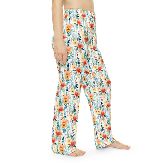 Floral Women's Pajama Pants for Cozy Nights, Relaxing Loungwear, Sleepwear Gift, Summer Break, Comfortable Nightwear, Self-Care, Homewear