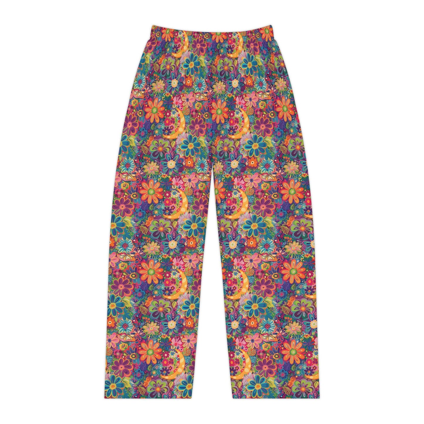 Boho Floral Women's Pajama Pants, Vibrant Loungewear, Cozy Sleep Pants, Relaxation Essentials, Gifts for Her, Casual Style