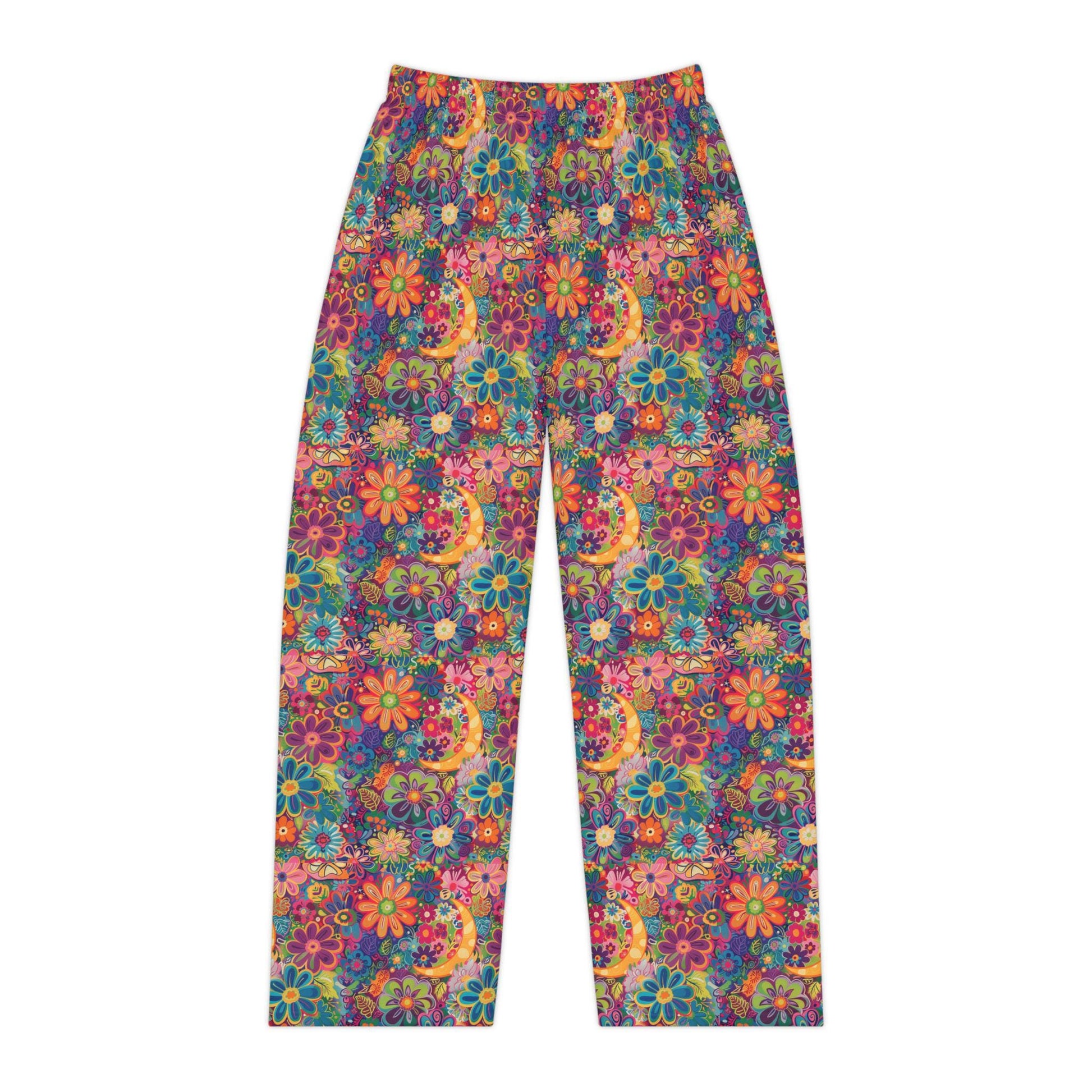 Boho Floral Women's Pajama Pants, Vibrant Loungewear, Cozy Sleep Pants, Relaxation Essentials, Gifts for Her, Casual Style