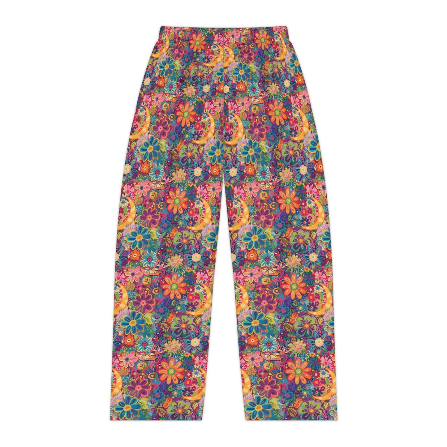 Boho Floral Women's Pajama Pants, Vibrant Loungewear, Cozy Sleep Pants, Relaxation Essentials, Gifts for Her, Casual Style