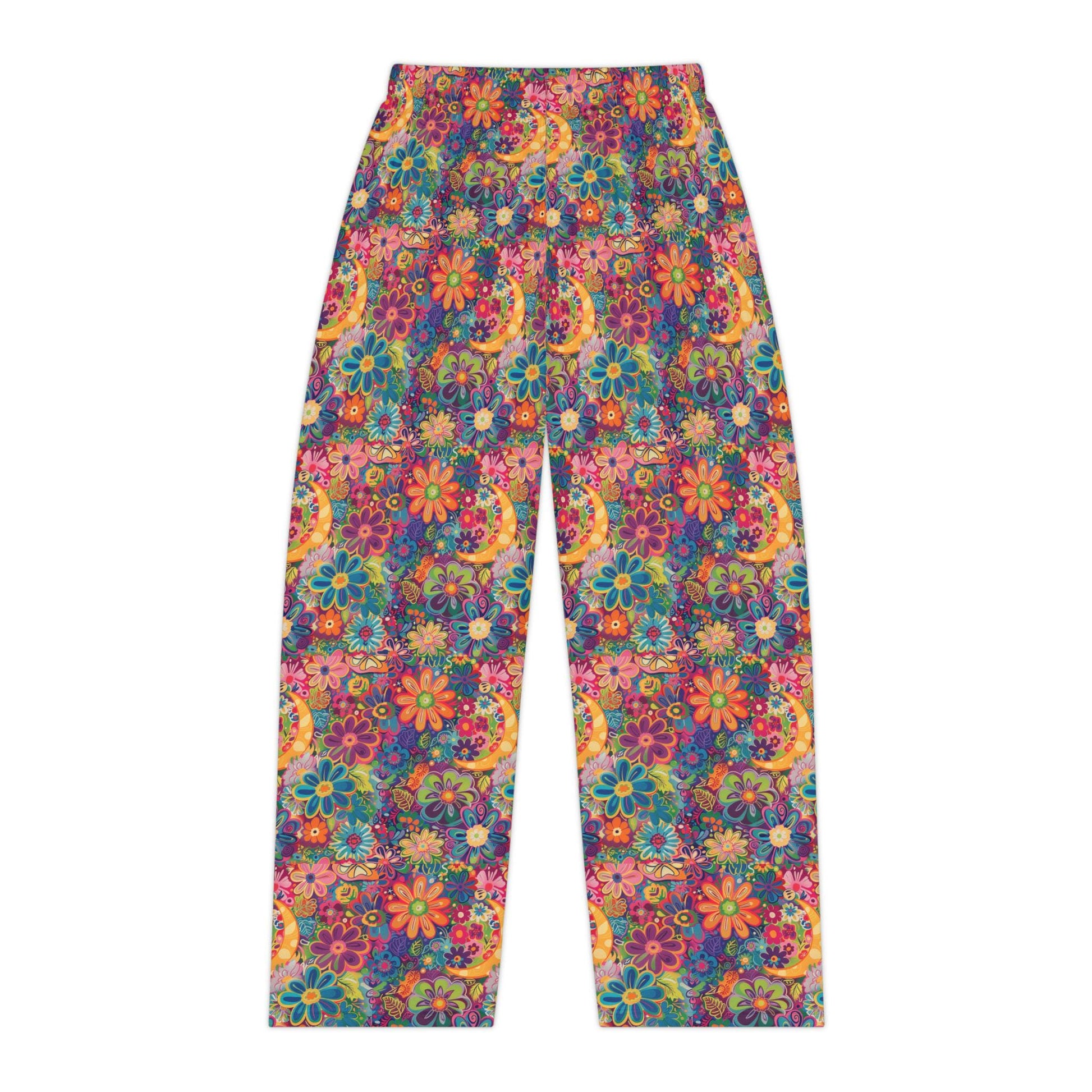 Boho Floral Women's Pajama Pants, Vibrant Loungewear, Cozy Sleep Pants, Relaxation Essentials, Gifts for Her, Casual Style