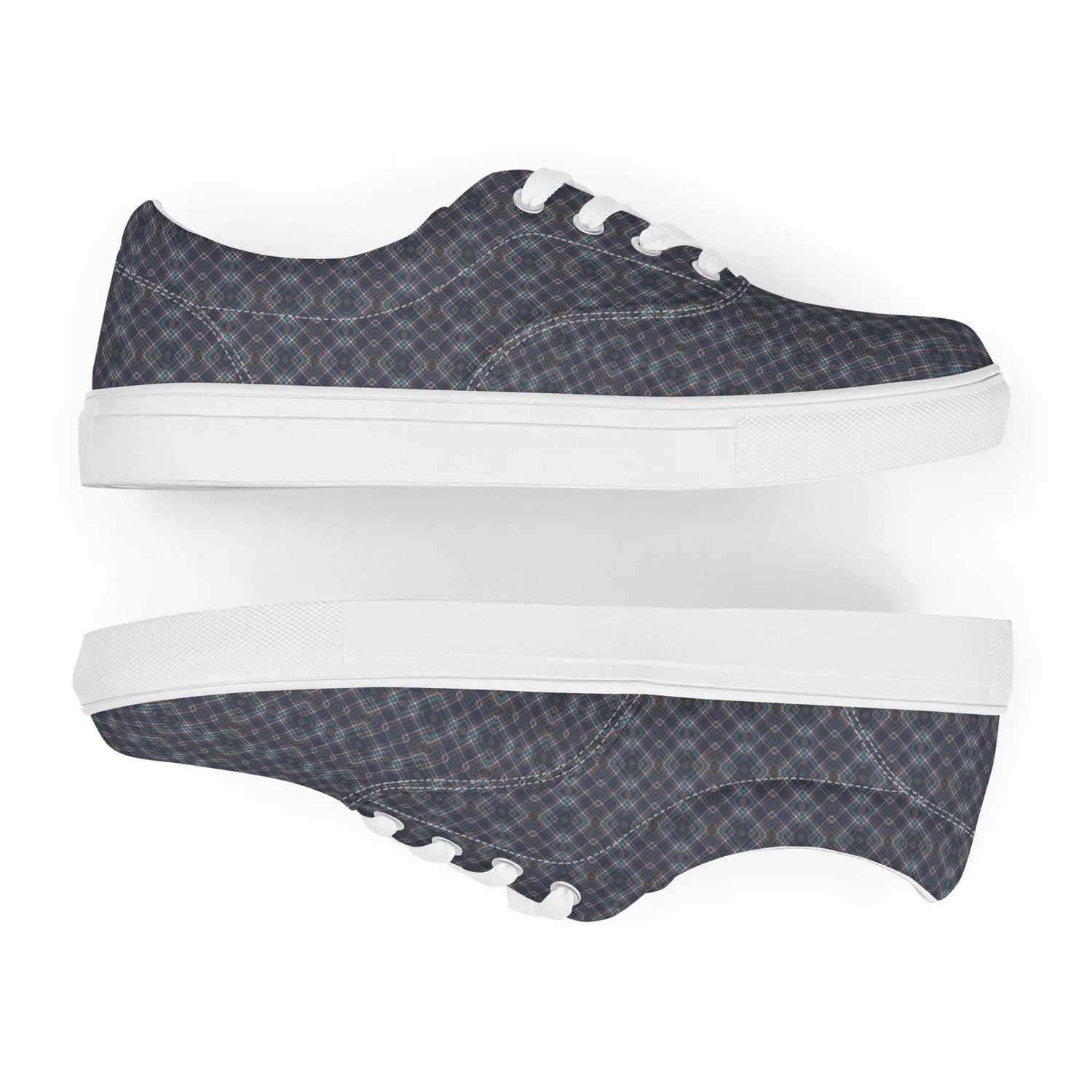 Men’s Geometric Pattern Casual Lace-Up Canvas Shoes – Trendy, Comfortable & Stylish Footwear for Everyday Wear