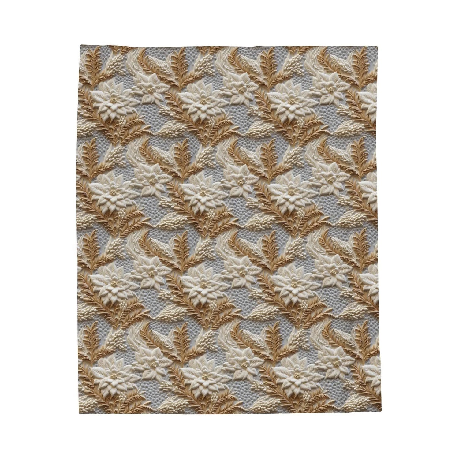 Cozy Velveteen Plush Blanket - Soft Floral Pattern Throw for Home Decor, Gift for Weddings, Birthday, Housewarming, Snuggling