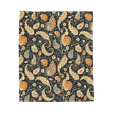 Bohemian Paisley Velveteen Plush Blanket, Cozy Throw for Home Decor, Stylish Gift, Bedroom Accent, Perfect for All Seasons