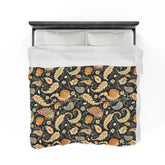 Bohemian Paisley Velveteen Plush Blanket, Cozy Throw for Home Decor, Stylish Gift, Bedroom Accent, Perfect for All Seasons