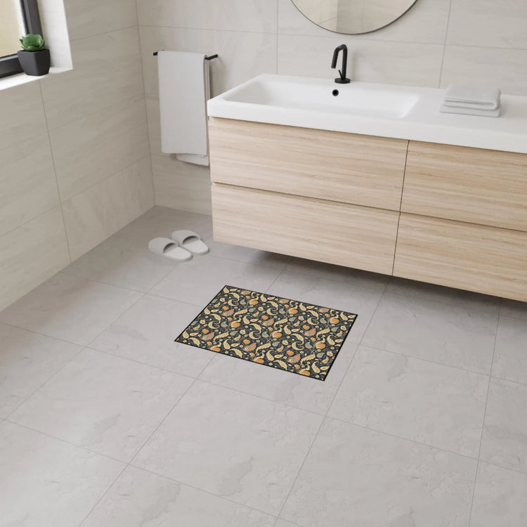 Stylish Heavy Duty Floor Mat with Floral Design - Perfect for Entryway, Kitchen, or Office, Non-Slip, Decorative, Durable