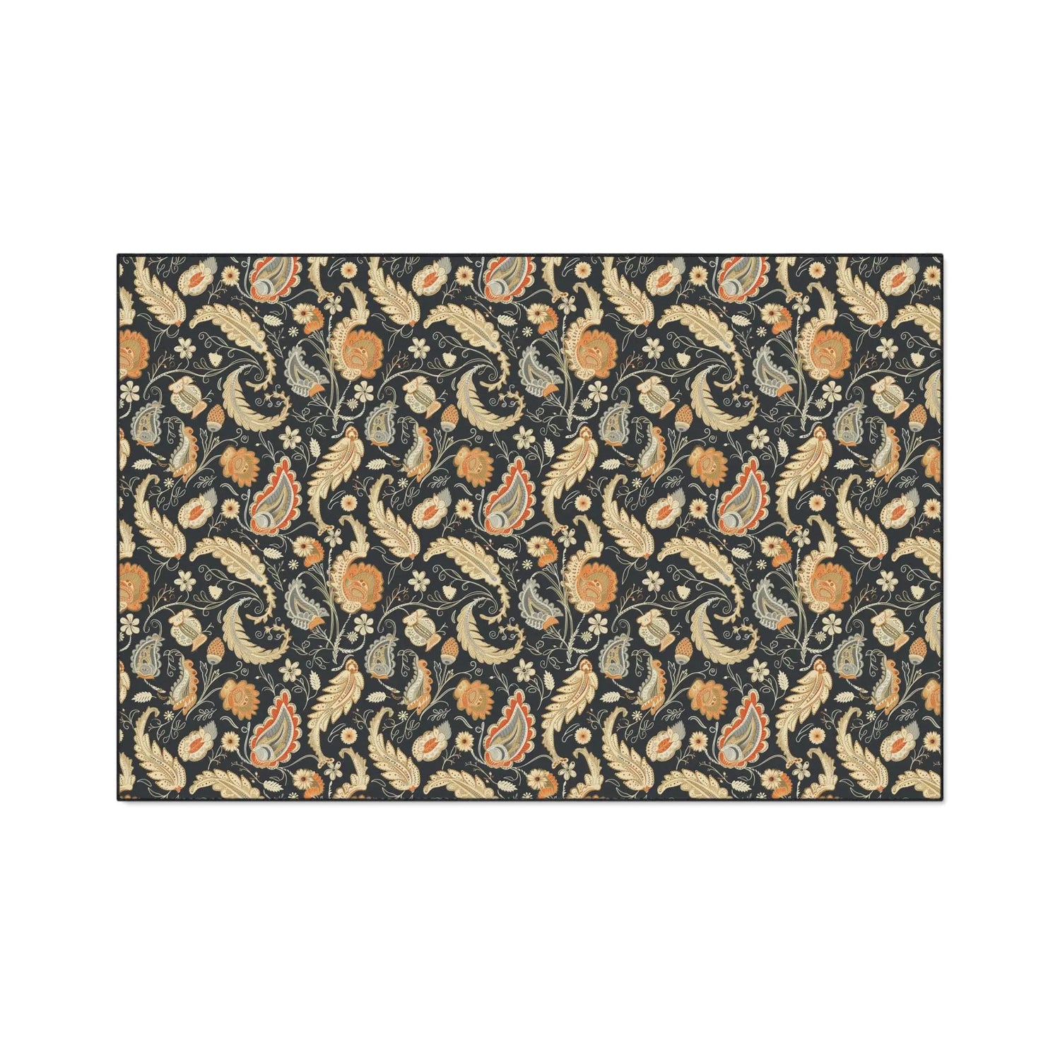 Stylish Heavy Duty Floor Mat with Floral Design - Perfect for Entryway, Kitchen, or Office, Non-Slip, Decorative, Durable