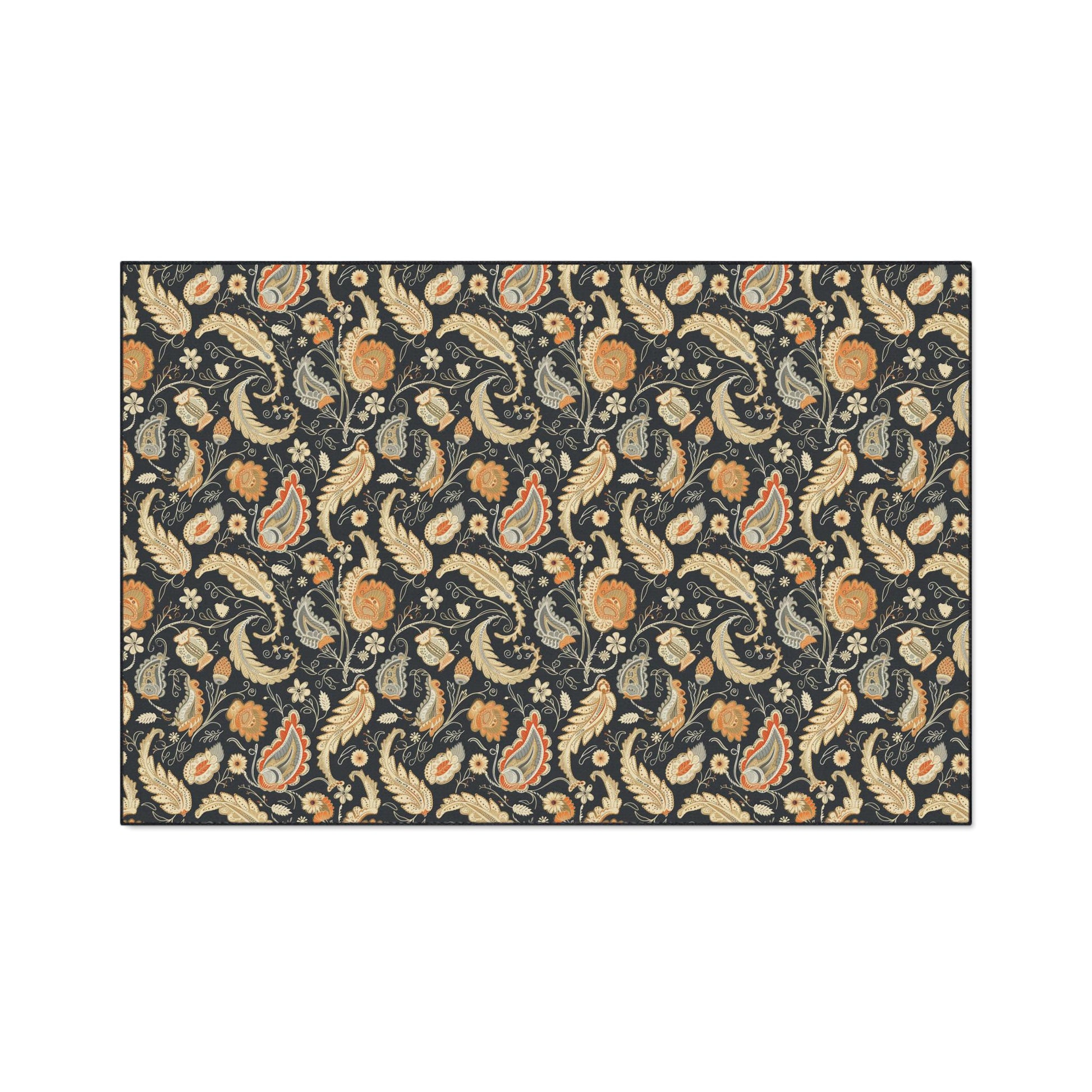 Stylish Heavy Duty Floor Mat with Floral Design - Perfect for Entryway, Kitchen, or Office, Non-Slip, Decorative, Durable