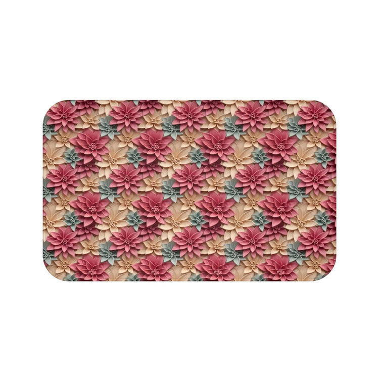 Floral Elegance Bath Mat - Boho Bathroom Decor, Gift for Her, Flower Home Accent, Cozy Retreat, Housewarming Gift
