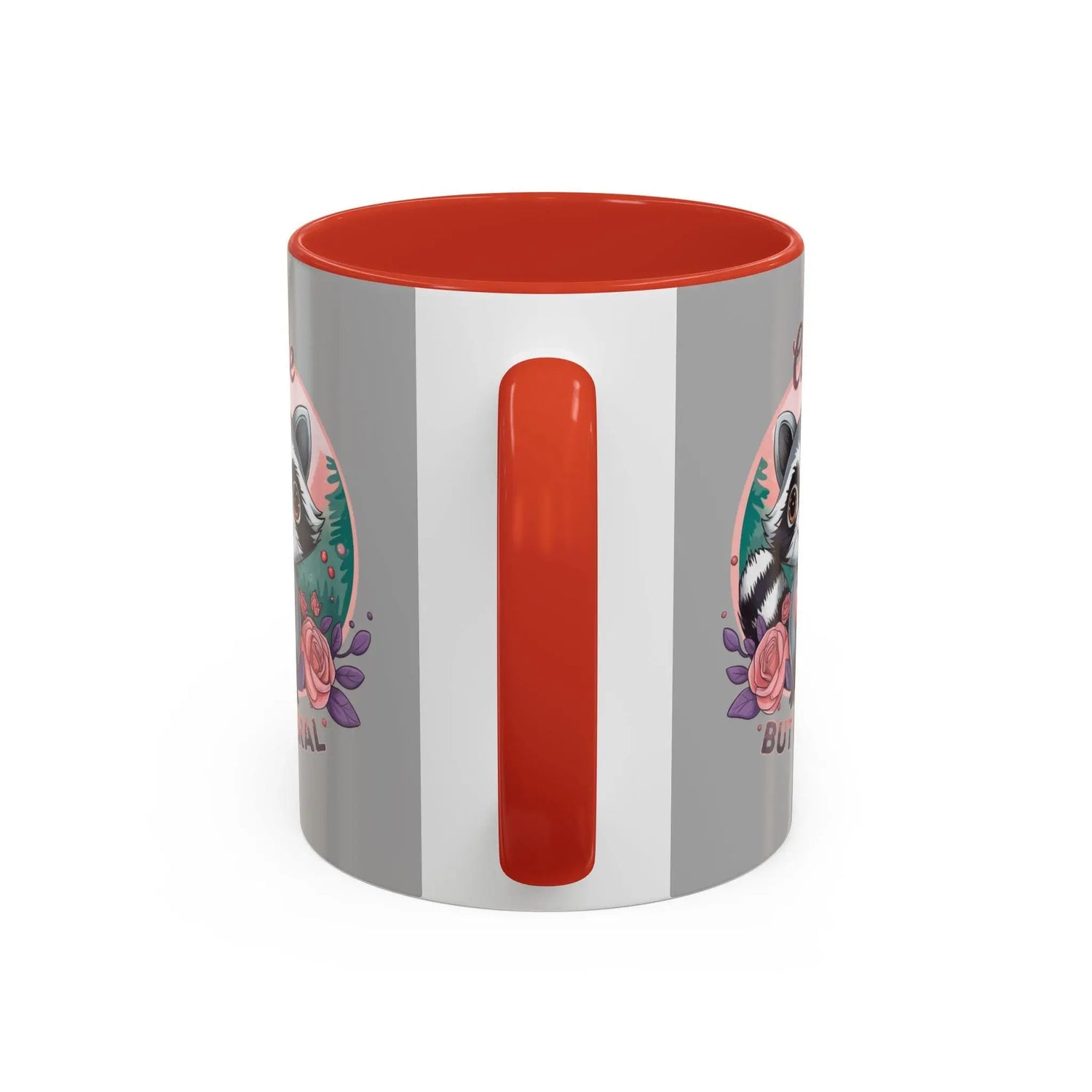 Cute But Feral Raccoon Coffee Mug, Funny Animal Mug, Gifts for Animal Lovers, Grey Accent Mug, Perfect for Any Occasion