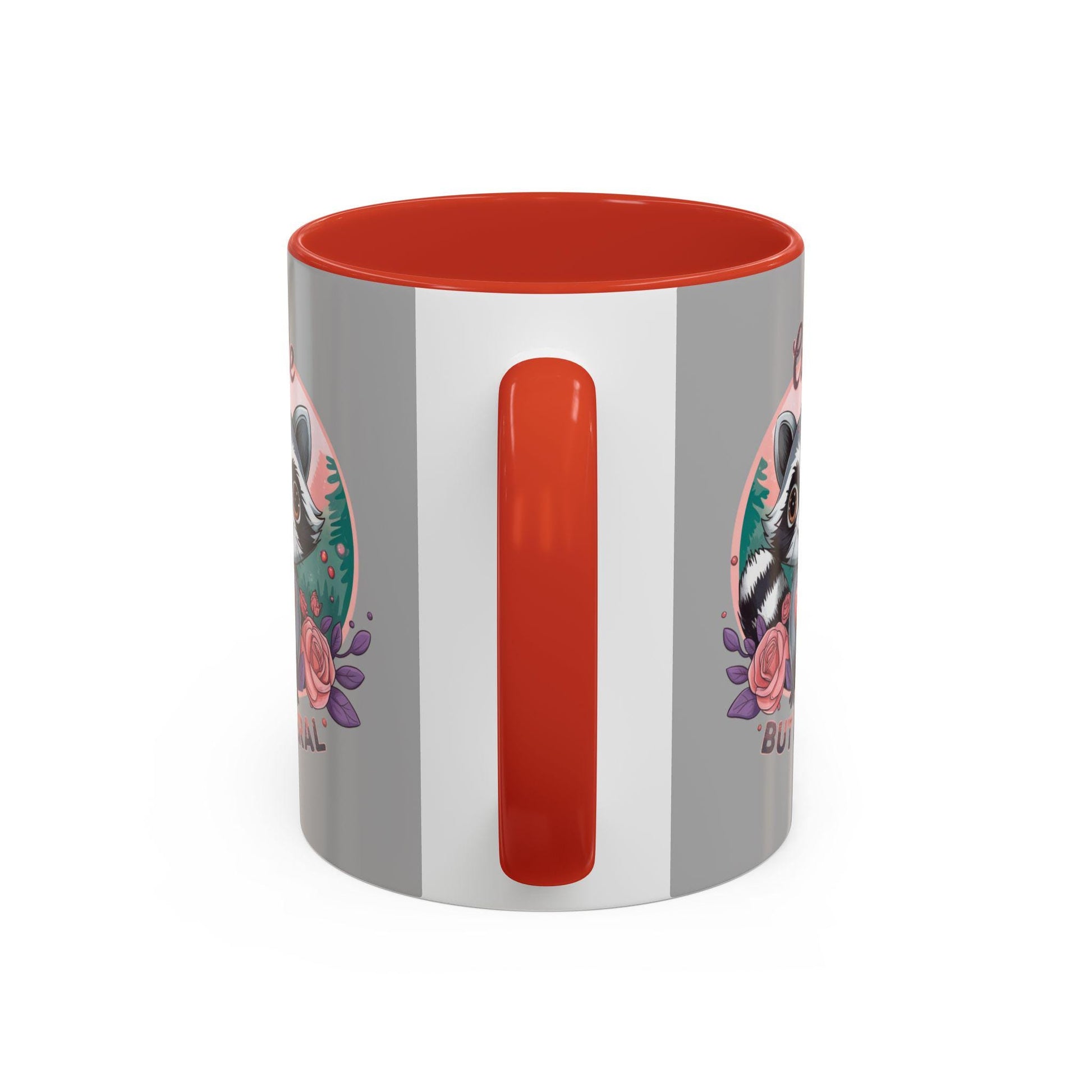 Cute But Feral Raccoon Coffee Mug, Funny Animal Mug, Gifts for Animal Lovers, Grey Accent Mug, Perfect for Any Occasion