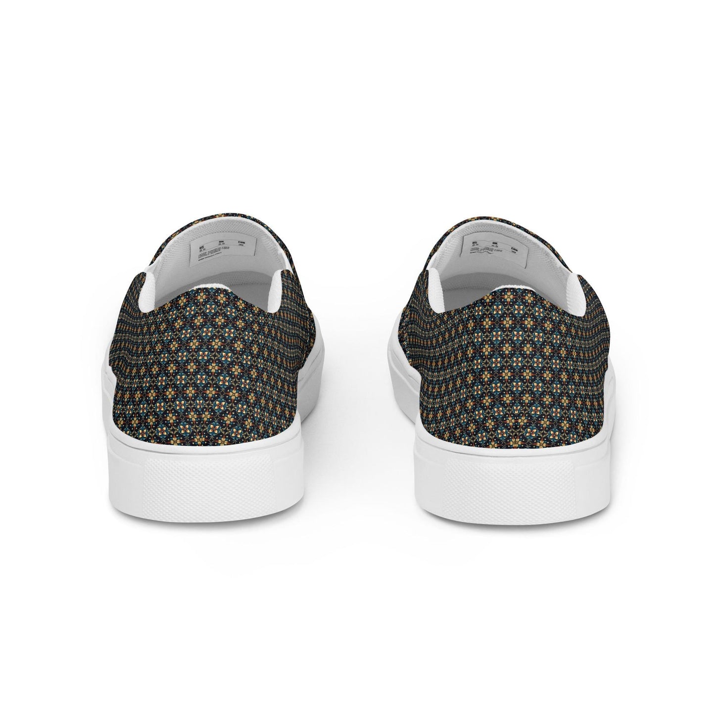 Geometric Stylish Men’s Slip-On Canvas Shoes | Trendy Casual Footwear for Men | Fashionable Comfortable Sneakers | Unique Modern Design