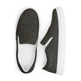 Geometric Stylish Men’s Slip-On Canvas Shoes | Trendy Casual Footwear for Men | Fashionable Comfortable Sneakers | Unique Modern Design