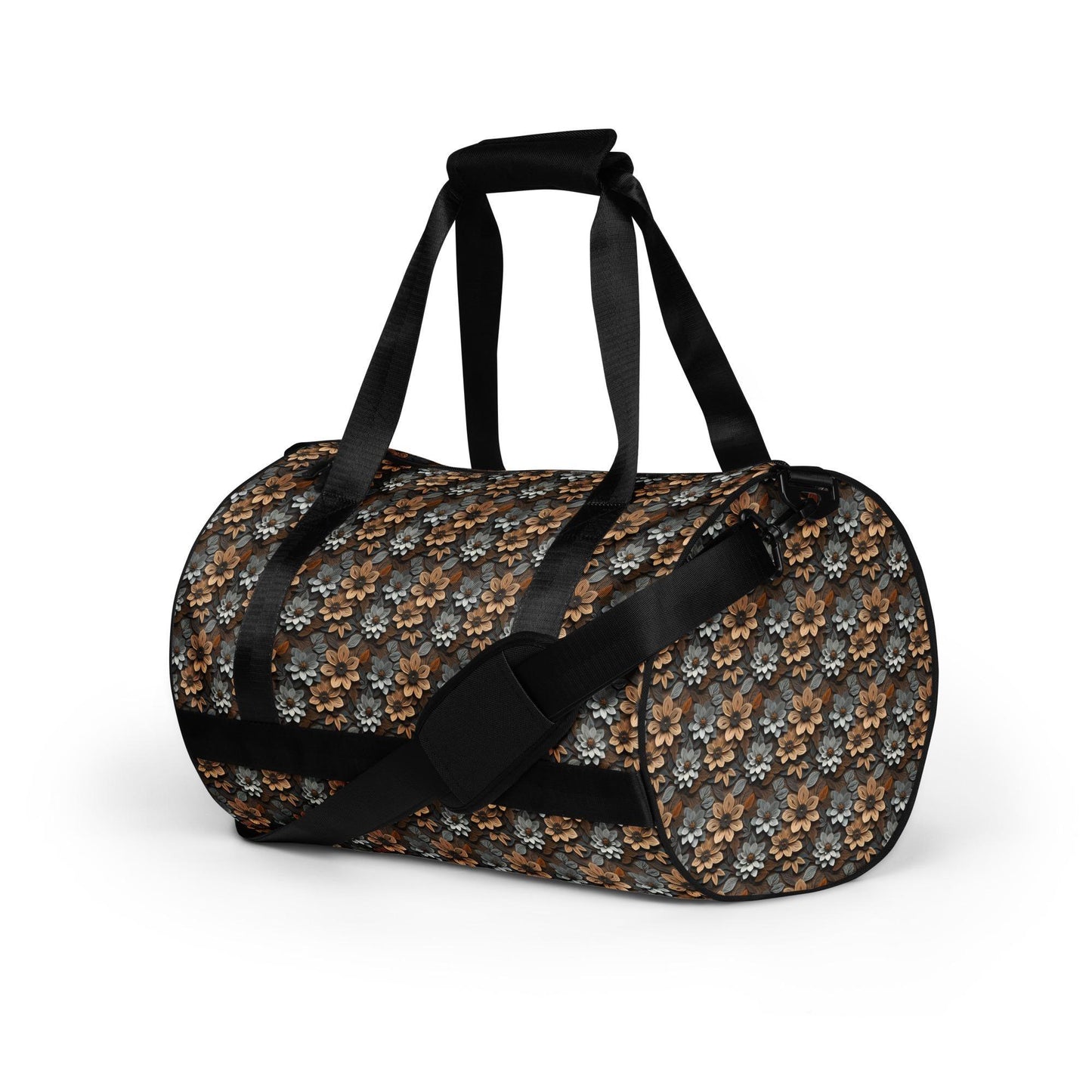 Stylish Floral All-Over Print Gym Bag | Trendy Workout Sports Tote | Spacious, Durable, Fashionable Bag | Perfect for Athletes & Yogis