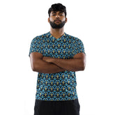 Bright Colorful Recycled Men’s Sports Jersey | Stylish, Eco-Friendly Activewear | Trendy Athletic Shirt | Comfortable, Fashion Sportswear The Aurora Touch