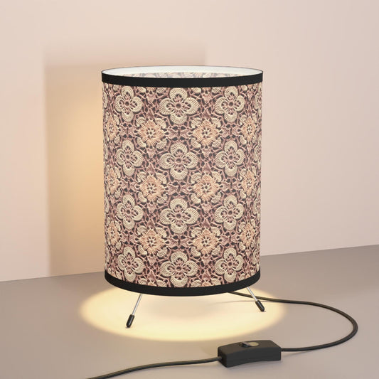 Vintage Floral Tripod Lamp, Boho Home Decor, Living Room Lighting, Unique Gift for Mom, Cozy Atmosphere Lamp