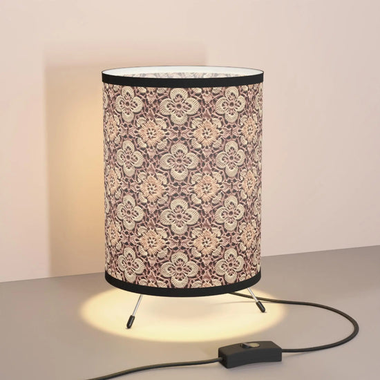 Vintage Floral Tripod Lamp, Boho Home Decor, Living Room Lighting, Unique Gift for Mom, Cozy Atmosphere Lamp The Aurora Touch