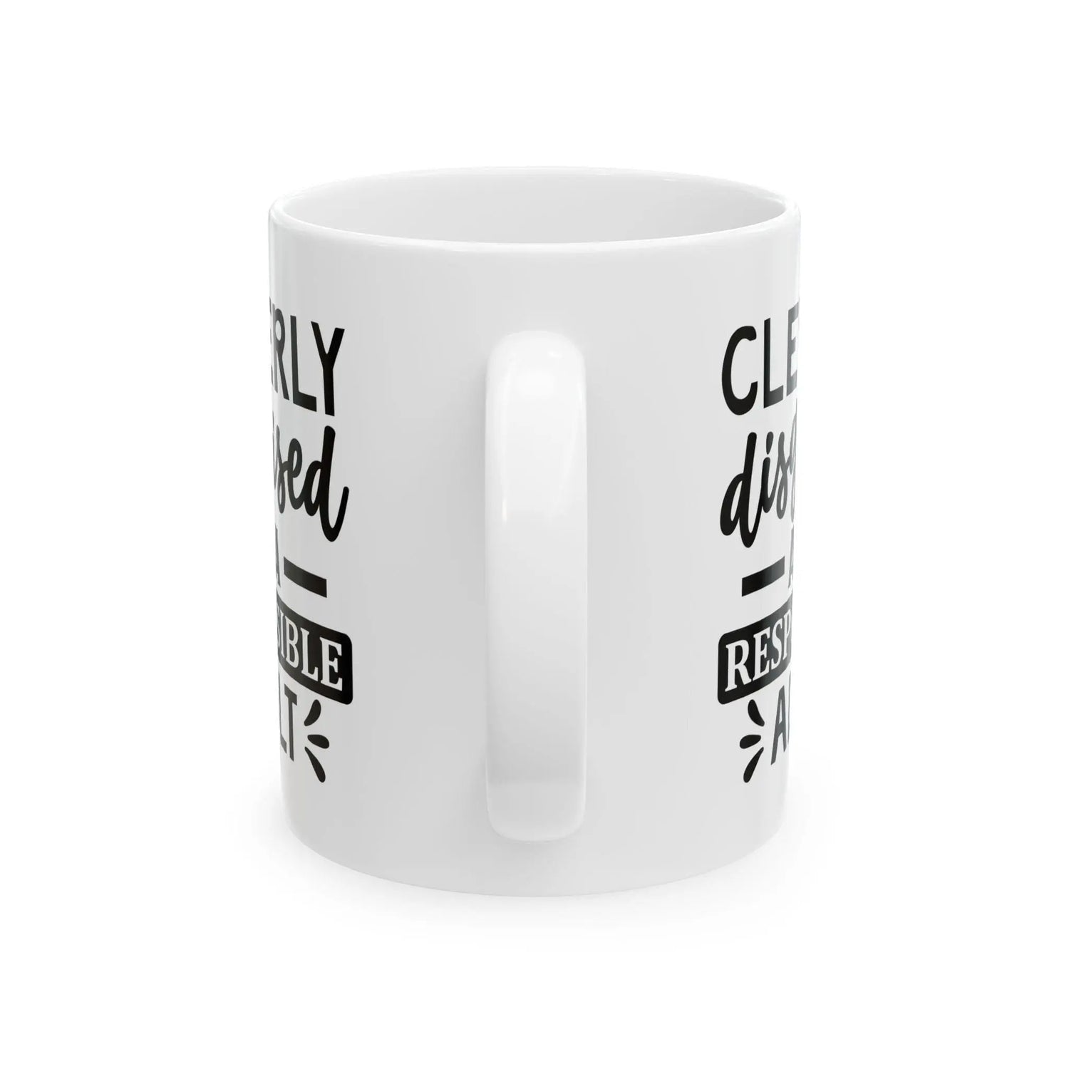 Funny Ceramic Mug for Responsible Adults, Gift for Coffee Lovers, Quirky Humor Cup, Unique Office Decor, Adulting Theme