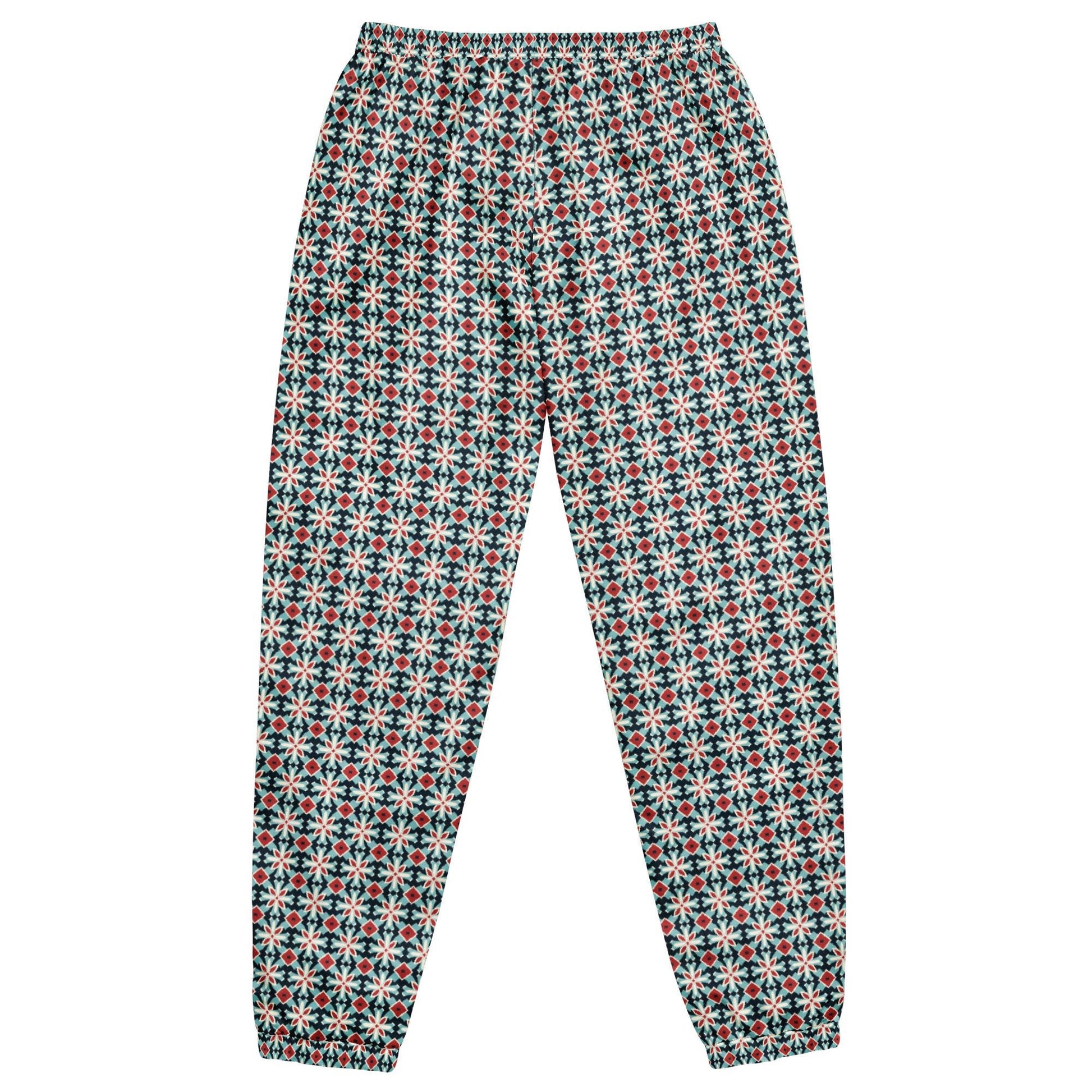 Men&#39;s Stylish Geometric Print Track Pants - Trendy All-Over Pattern, Comfortable Fashionable Athletic Wear for Casual & Active Days