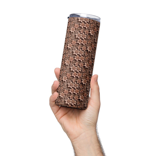 Stylish Floral All Over Print Stainless Steel Tumbler | Unique Travel Mug | Insulated Drinkware | Perfect Gift for Her | Personalized Cup