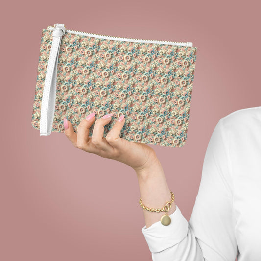 Vintage Floral Clutch Bag - Stylish Wristlet for Everyday Use, Perfect for Weddings, Date Nights, or Travel, Elegant Gift Idea