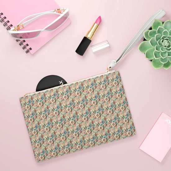 Vintage Floral Clutch Bag - Stylish Wristlet for Everyday Use, Perfect for Weddings, Date Nights, or Travel, Elegant Gift Idea The Aurora Touch