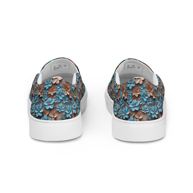 Pretty Women’s All-Over Print 3D Floral Slip-On Canvas Shoes – Stylish, Comfortable & Versatile Sneakers for Everyday Wear